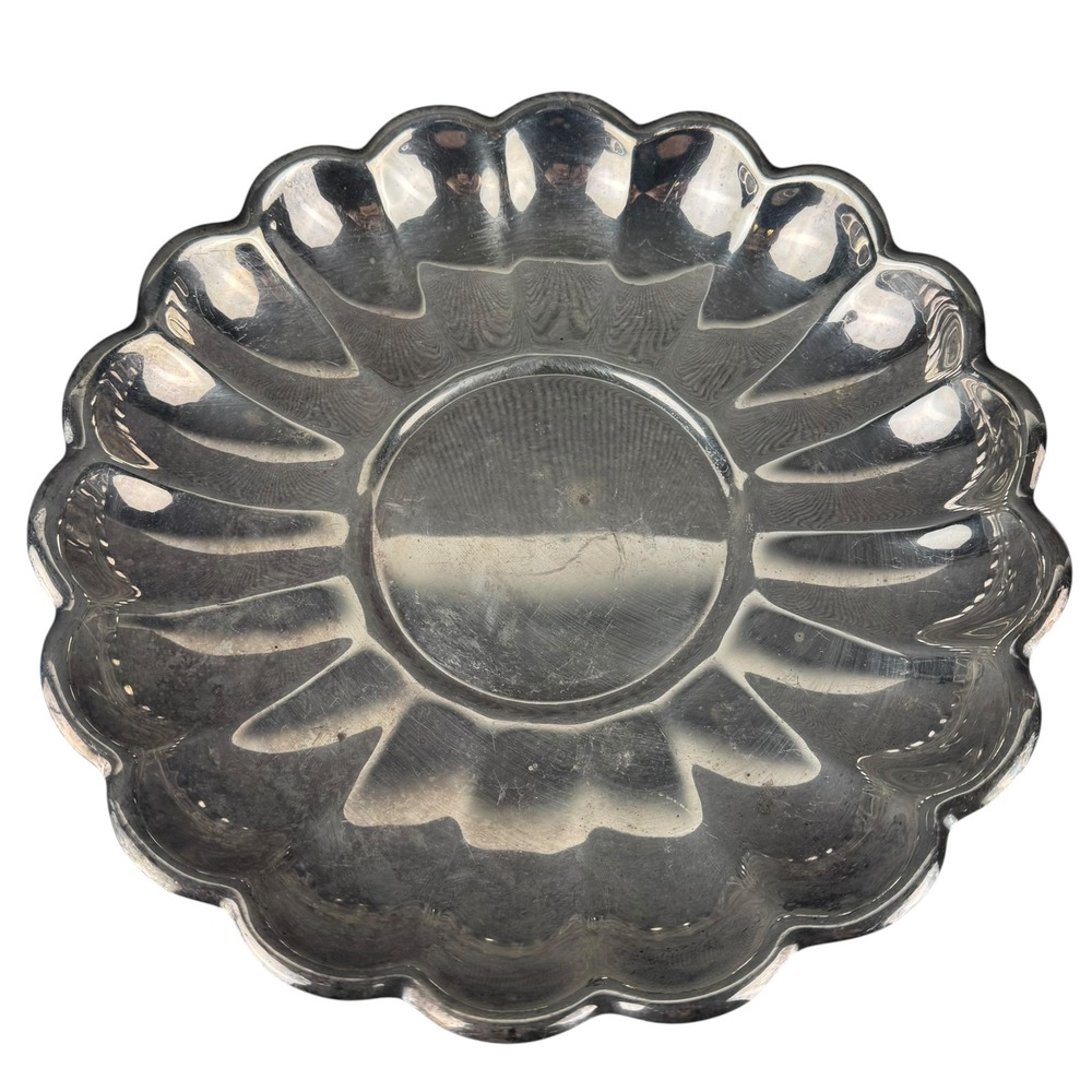 Reed & Barton 109 Silver Plated Fluted Scalloped Serving Bowl 11.5 Inch‎ H72Q